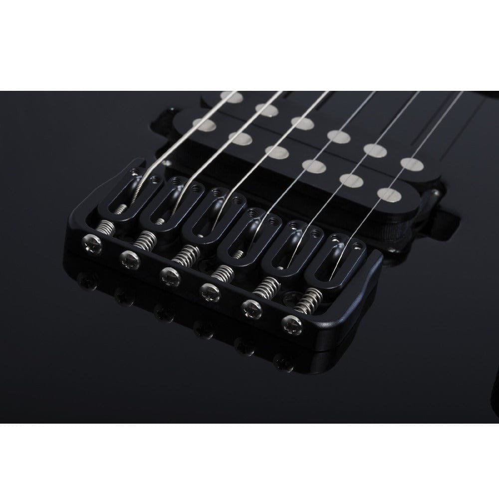 schecter electric guitars schecter reaper-6 custom 6 string electric guitar#color_gloss-black