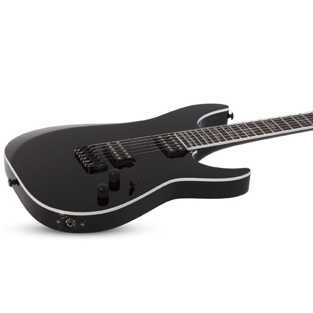 schecter electric guitars schecter reaper-6 custom 6 string electric guitar#color_gloss-black