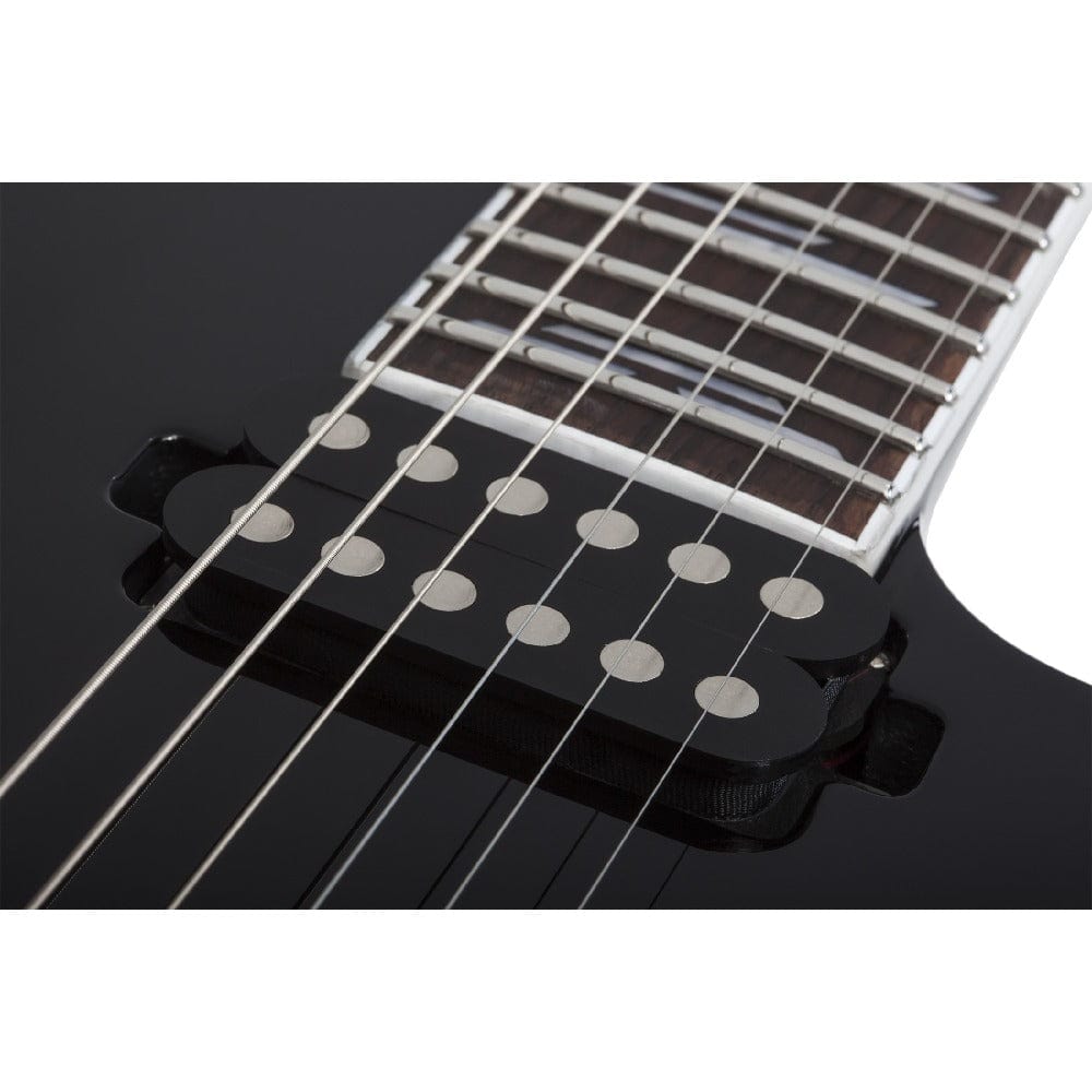schecter electric guitars schecter reaper-6 custom 6 string electric guitar#color_gloss-black