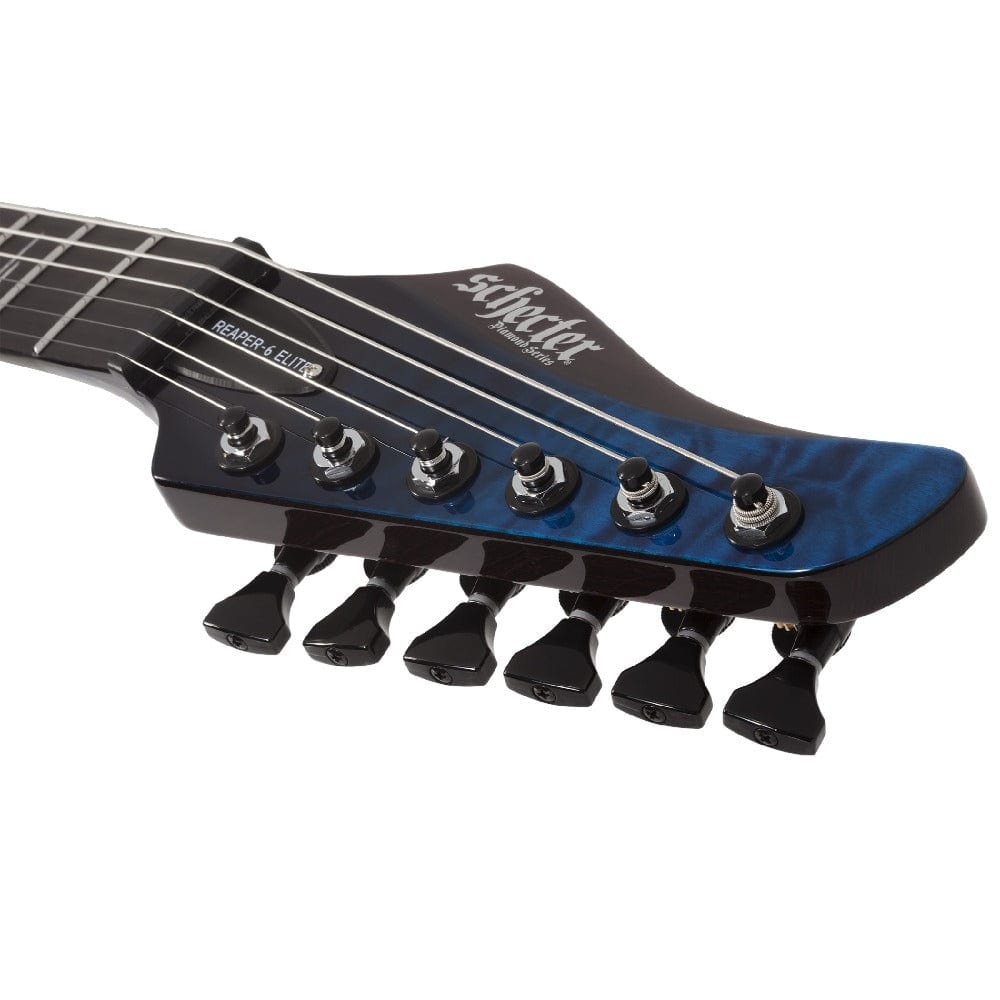 schecter electric guitars schecter reaper-6 elite 6 string electric guitar #color_deep-ocean-blue