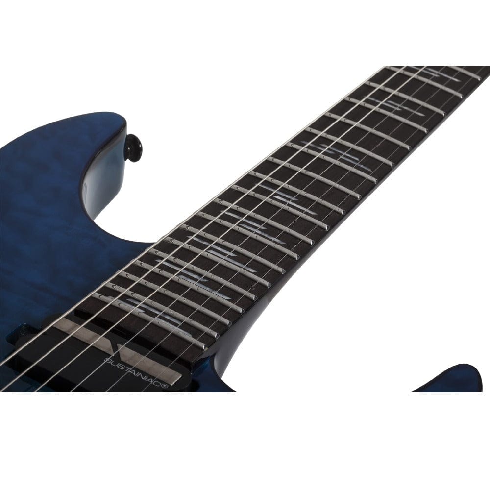schecter electric guitars schecter reaper-6 elite fr-s 6 string electric guitar #color_deep-ocean-blue