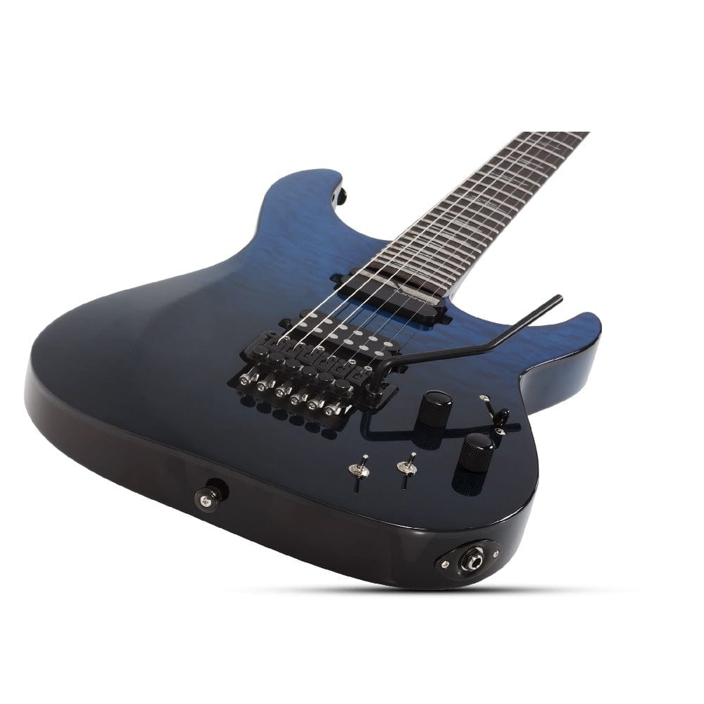 schecter electric guitars schecter reaper-6 elite fr-s 6 string electric guitar #color_deep-ocean-blue