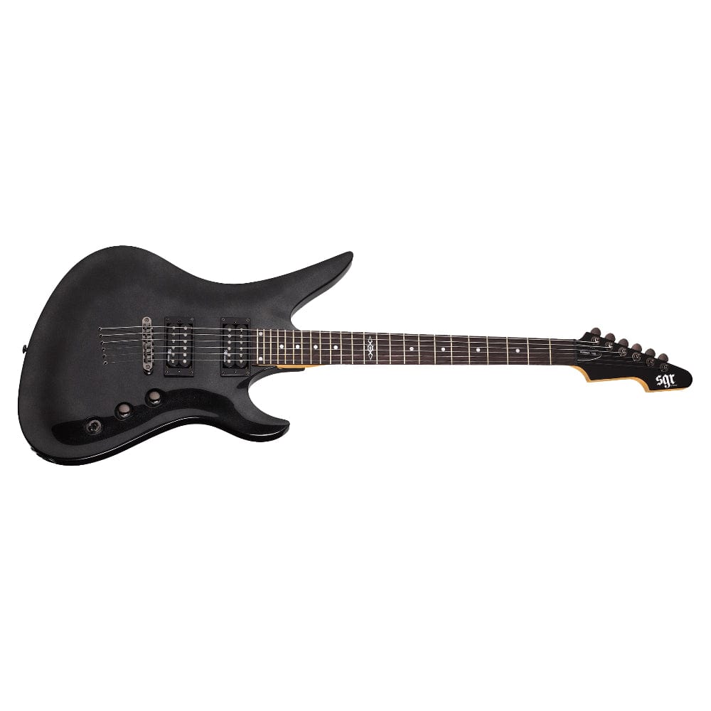 schecter electric guitars schecter sgr avenger 6 string electric guitar with gig bag #color_metallic-black