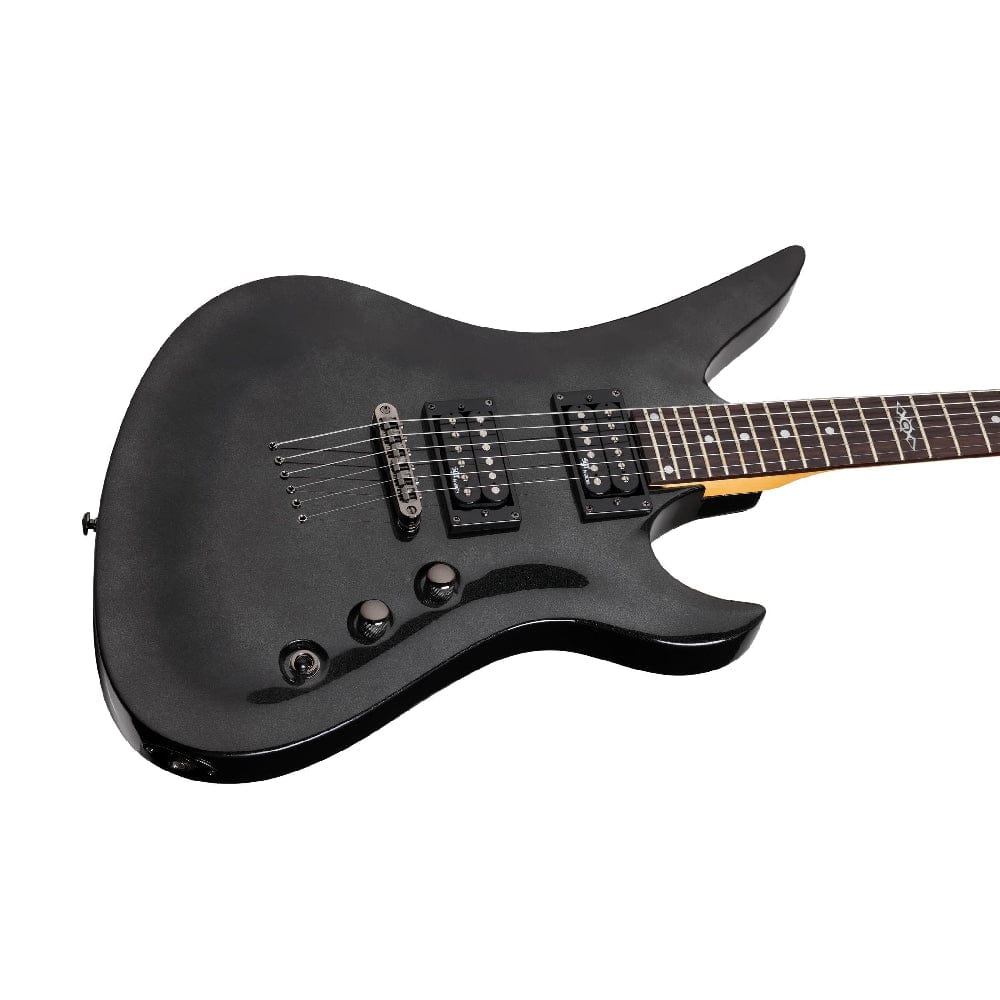 schecter electric guitars schecter sgr avenger 6 string electric guitar with gig bag #color_metallic-black