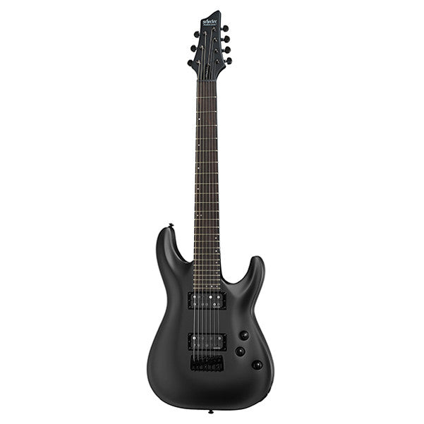 schecter electric guitars schecter stealth c-7 electric guitar - satin black