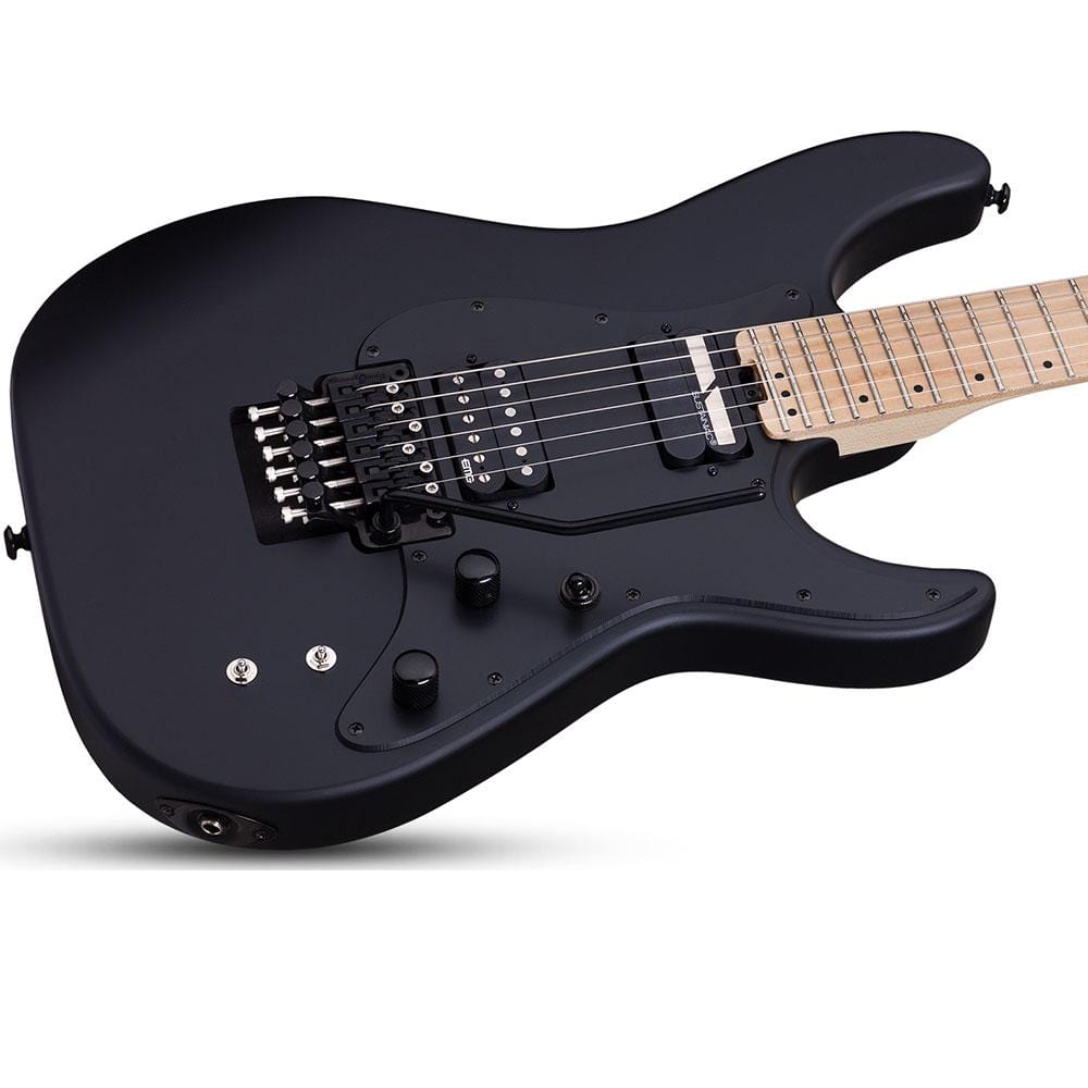 schecter electric guitars schecter sun valley super shredder fr electric guitar - satin black #color_satin-black