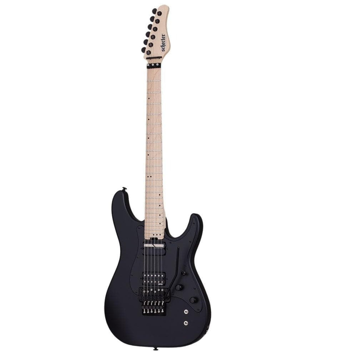 schecter electric guitars schecter sun valley super shredder fr electric guitar - satin black #color_satin-black
