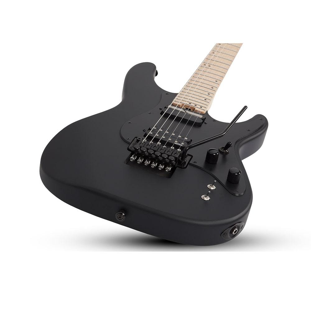 schecter electric guitars schecter sun valley super shredder fr electric guitar - satin black #color_satin-black
