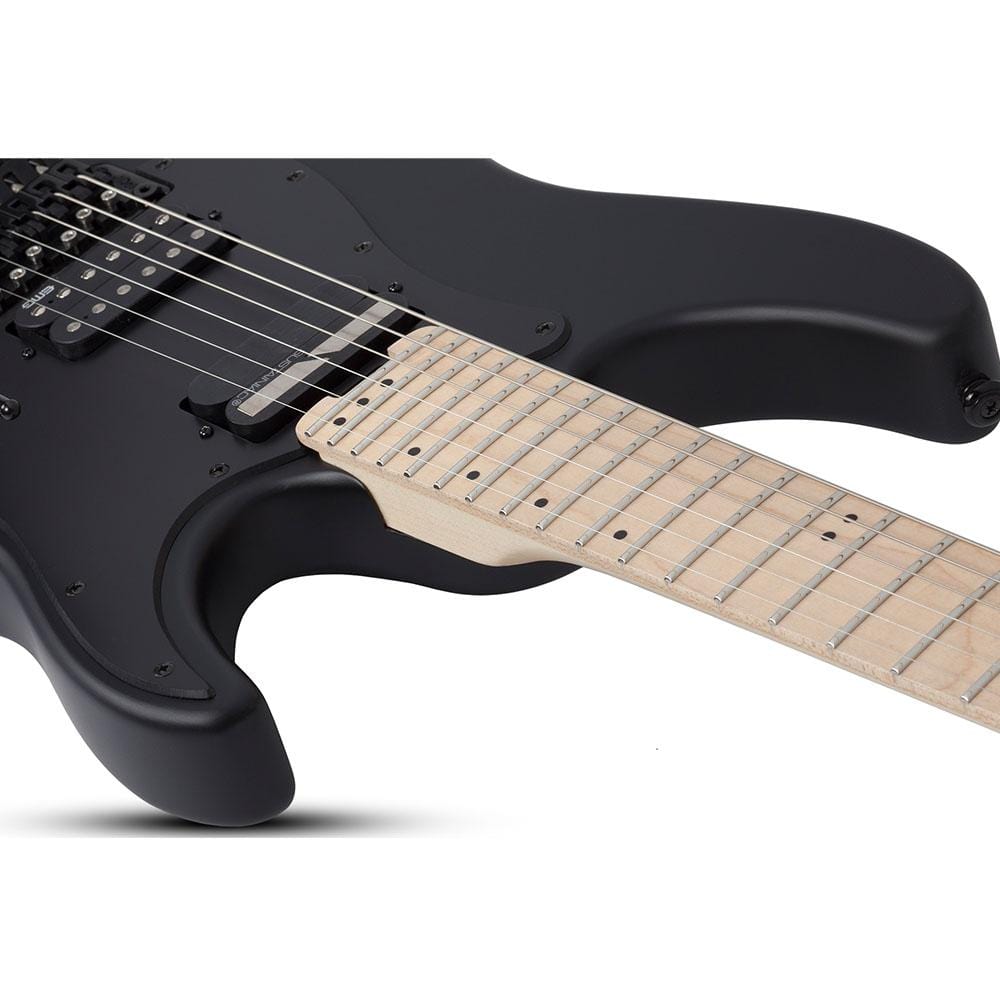 schecter electric guitars schecter sun valley super shredder fr electric guitar - satin black #color_satin-black
