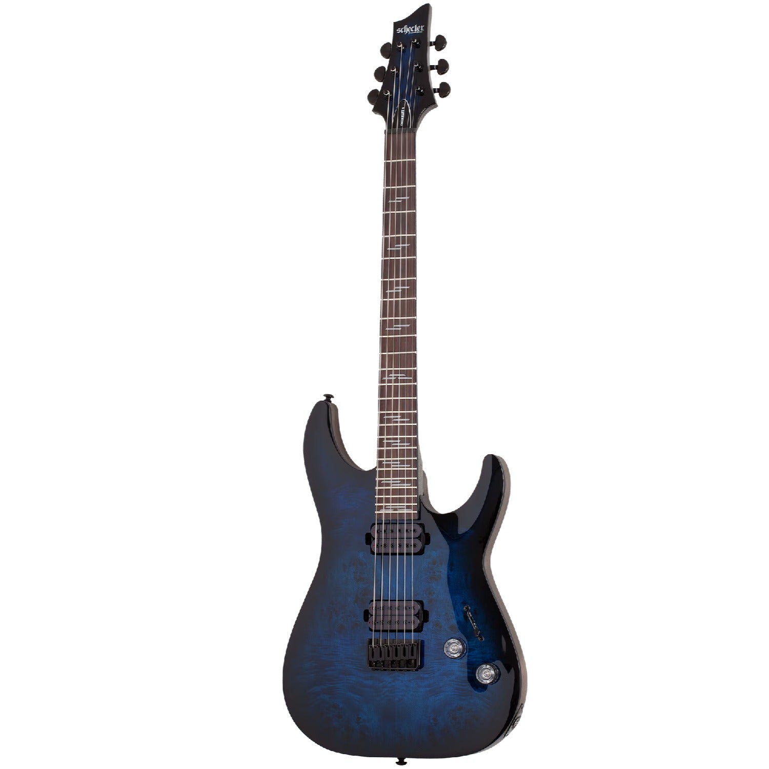 Schecter Electric Guitars See Thru Blue Burst Schecter Omen Elite 6 Electric Guitar