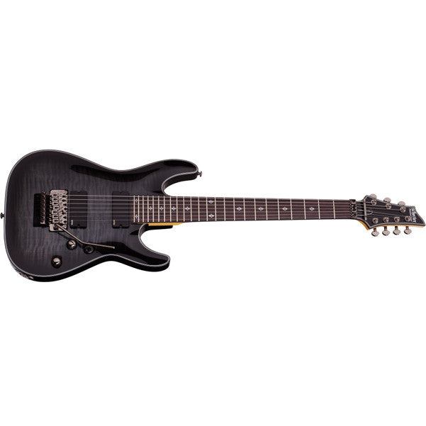 schecter electric guitars trans black burst schecter damien elite-7fr electric guitar, 7-string