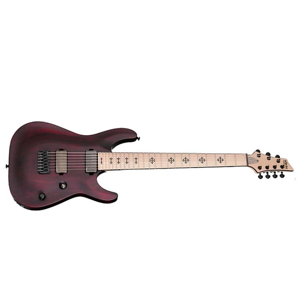 schecter electric guitars vampire red satin / fixed schecter jeff loomis 7 7-string electric guitar - maple fretboard #color_vampire-red-satin,bridge_fixed