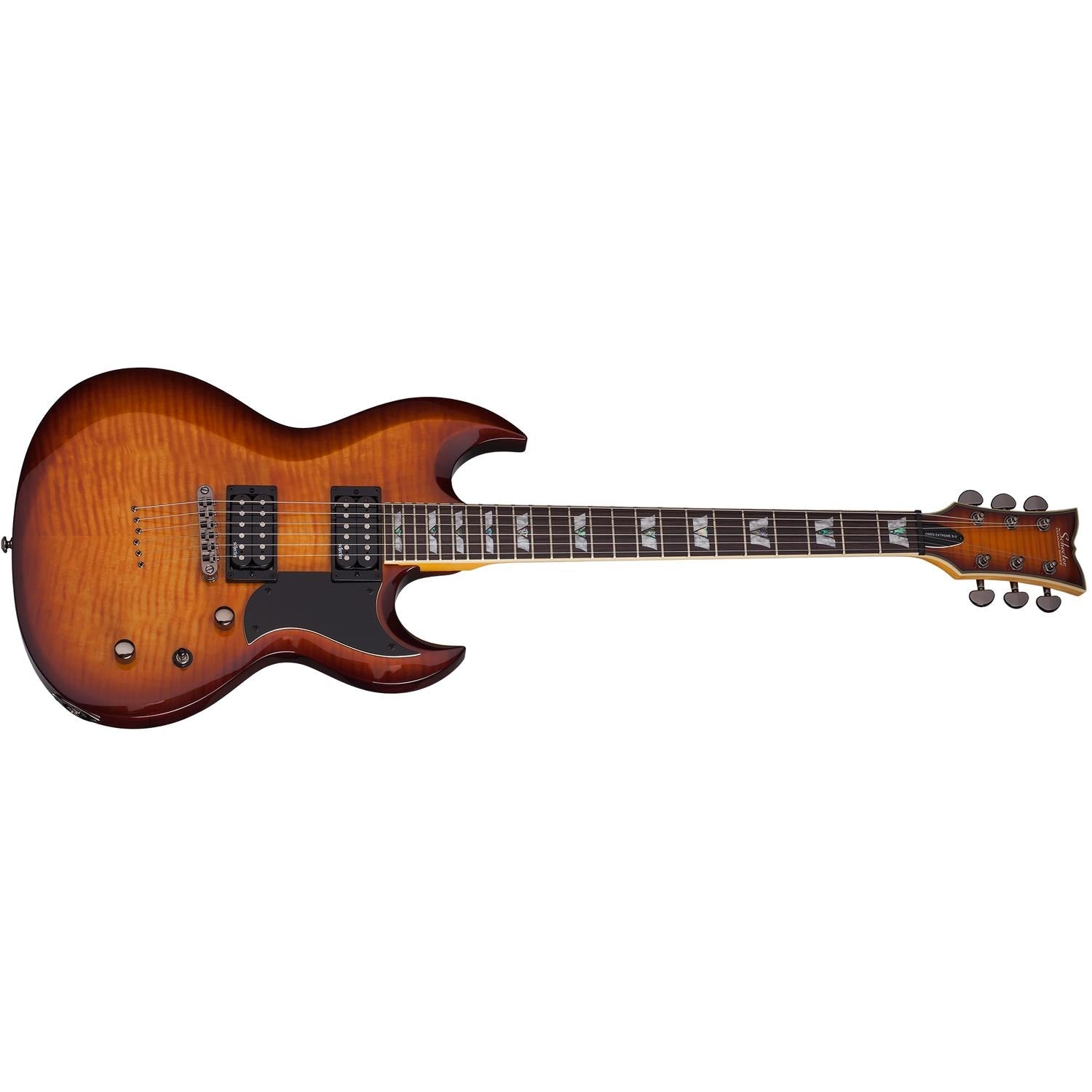 Schecter Electric Guitars Vintage Sunburst Schecter S-II Omen Extreme Solid Body 6-String Electric Guitar