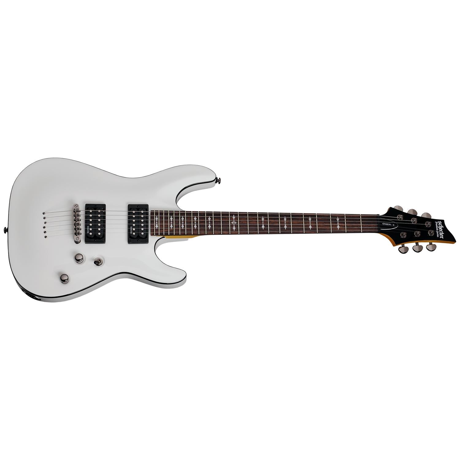 Schecter Electric Guitars Vintage White Schecter Omen 6 Electric Guitar