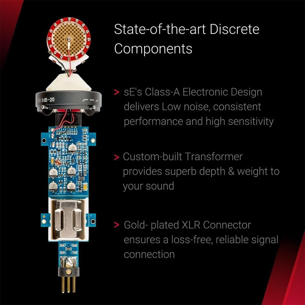 se electronics condenser microphones se electronics se2300 studio condenser microphone with switchable polar patterns and isolation pack