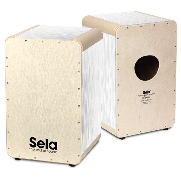 sela cajons sela se 021 15mm wave birch body professional snare cajon white pearl