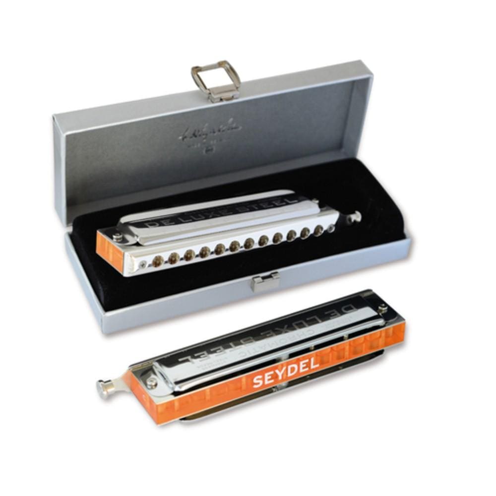seydel harmonicas key g seydel 54480 steel deluxe chromatic harmonica #style_key-g