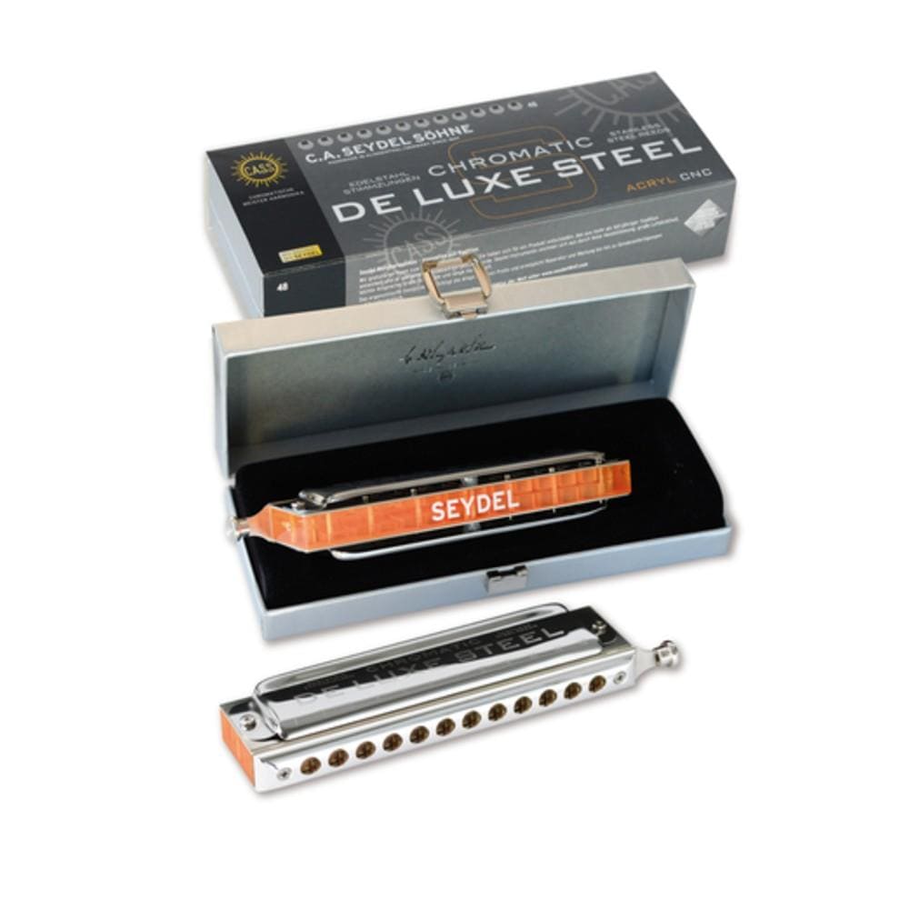 seydel harmonicas seydel 54480 steel deluxe chromatic harmonica #style_key-c