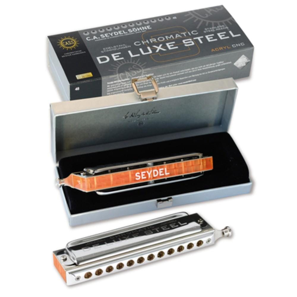 seydel harmonicas seydel 54480 steel deluxe chromatic harmonica #style_key-g