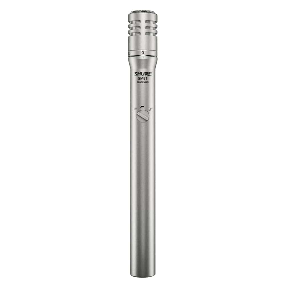 shure condenser microphones silver shure sm81 lc-x condenser instrument microphone