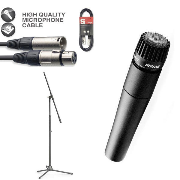 shure dynamic microphones shure sm57-lc instrument/vocal microphone bundle
