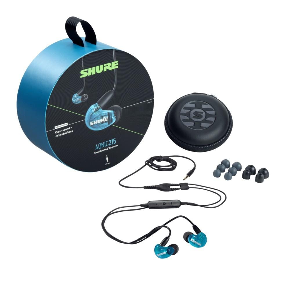 shure earphones blue shure se215dy+uni-a se215 earphone #color_blue