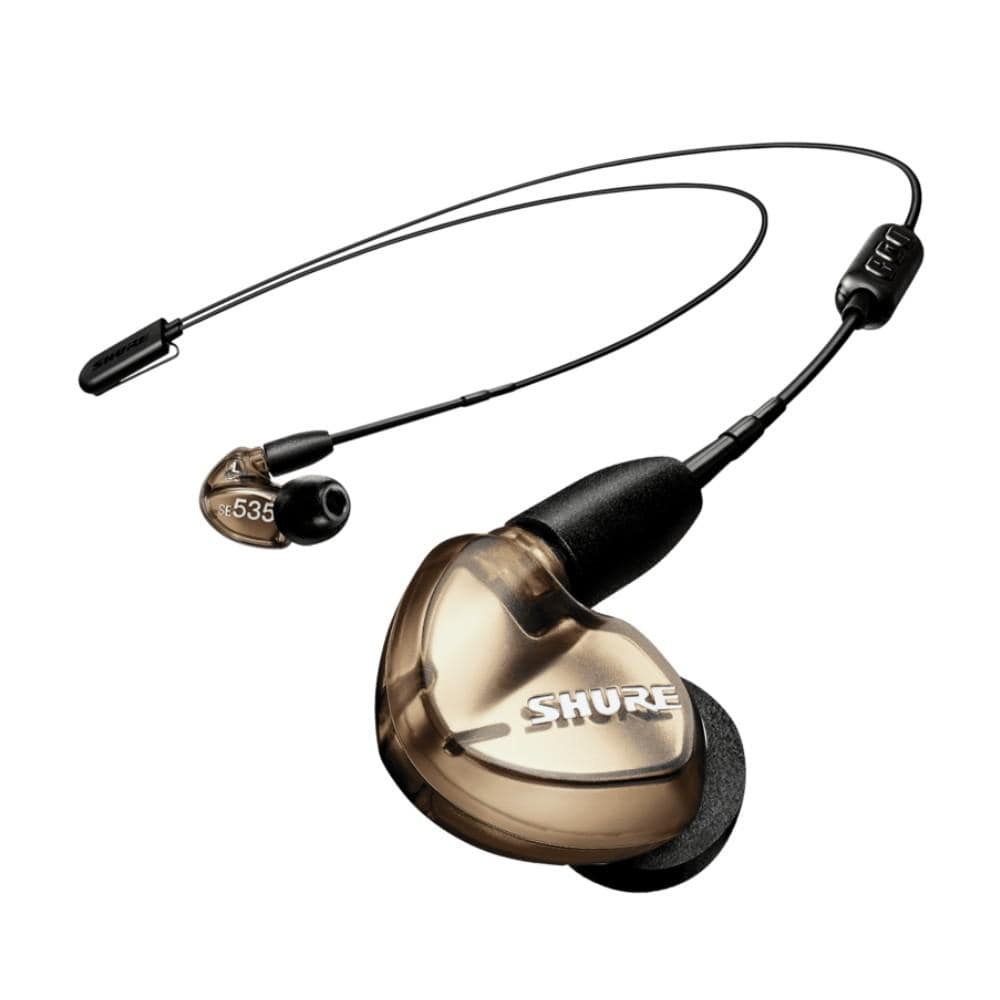 shure earphones shure se535 sound isolating earphones - bronze