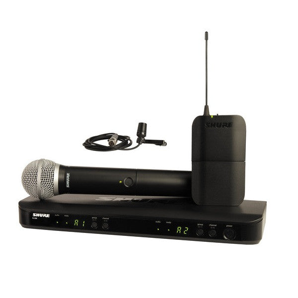 shure wireless systems shure blx1288/cvl dual-channel wireless system w/lavalier microphone h8 518-542