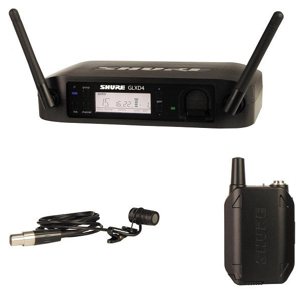 shure wireless systems shure glxd14/85-z2 wireless lavalier system, band z2 (2.4 ghz)