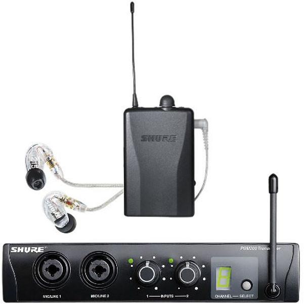 shure wireless systems shure psm200 ep2tr215cl in ear set