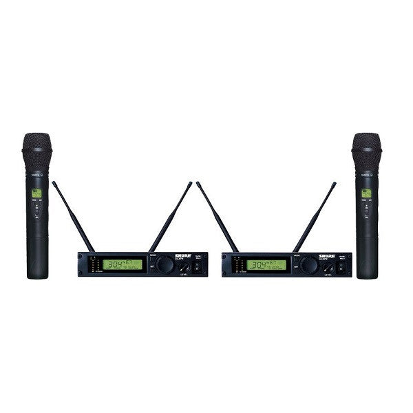 shure wireless systems shure ulxp24d/87 dual handheld wireless microphone system