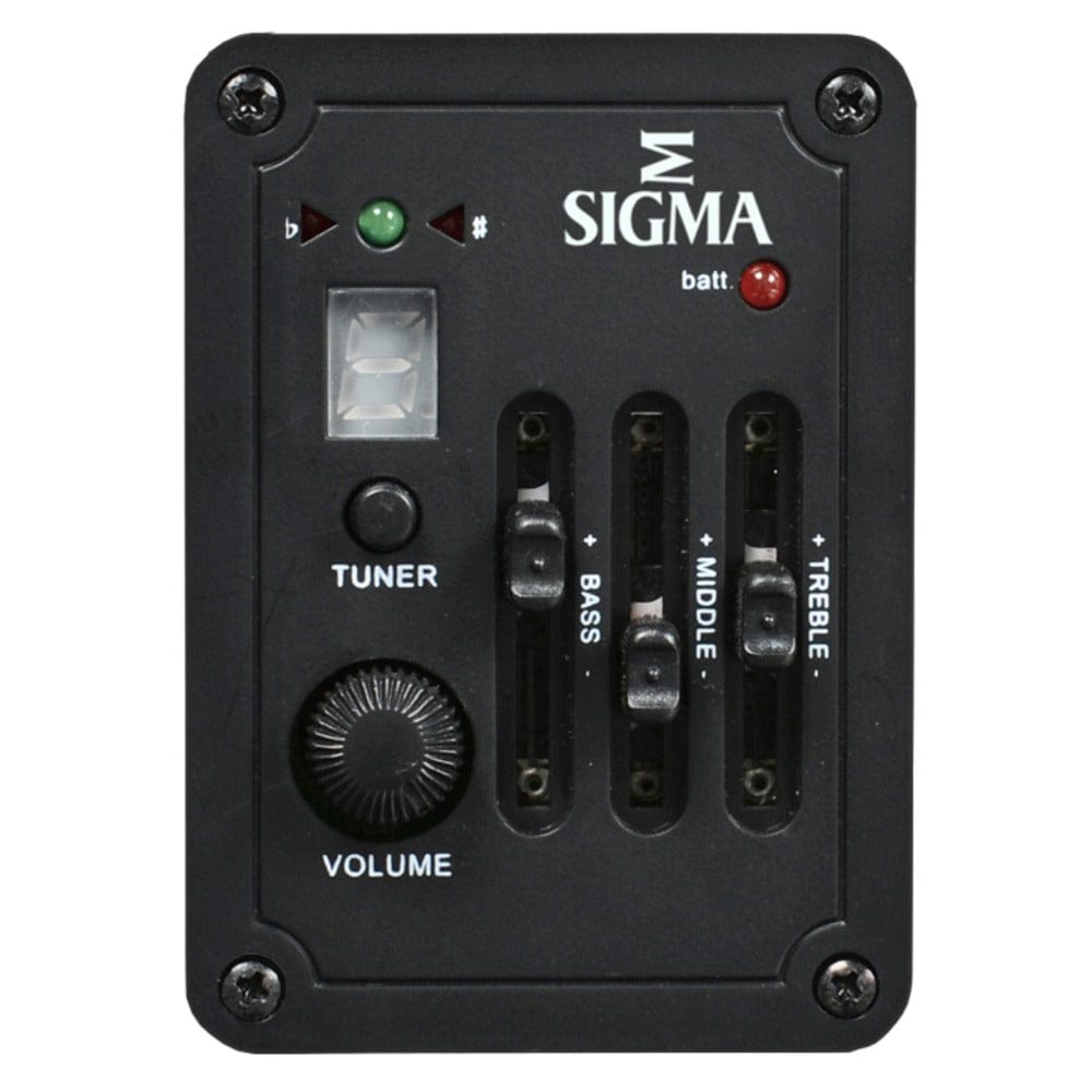 sigma electro acoustic guitars sigma tm-15e 6 string electro acoustic travel guitar