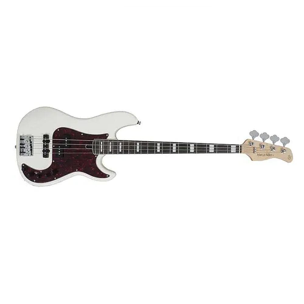 sire bass guitars antique white sire marcus miller p7 alder 4-string electric bass guitar #color_antique-white