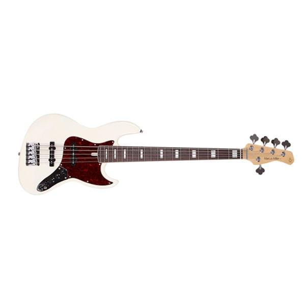 sire bass guitars antique white sire marcus miller v7 alder 5-string bass guitar #color_antique-white
