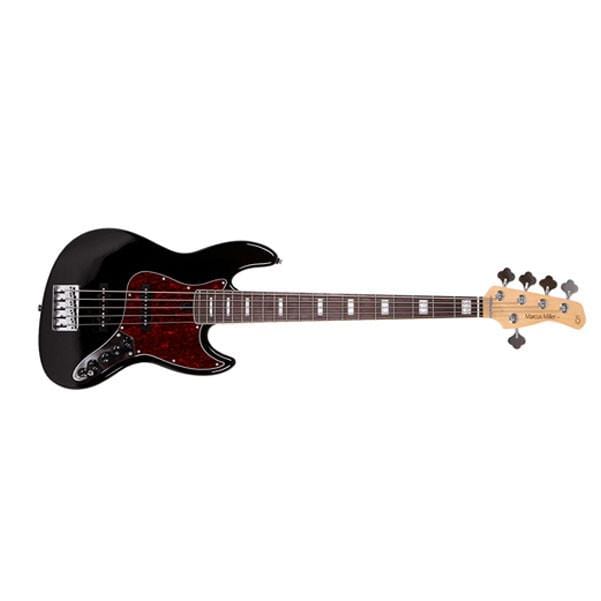 sire bass guitars black sire marcus miller v7 alder 5-string bass guitar #color_black