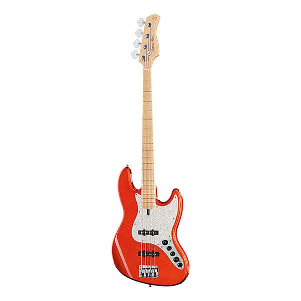 sire bass guitars bright metallic red sire marcus miller v7 4-strings swamp ash fretless bass guitar