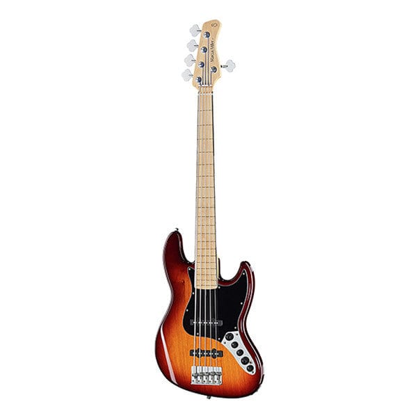 sire bass guitars tobacco sunburst sire marcus miller v7 5-strings vintage alder fretless bass guitar