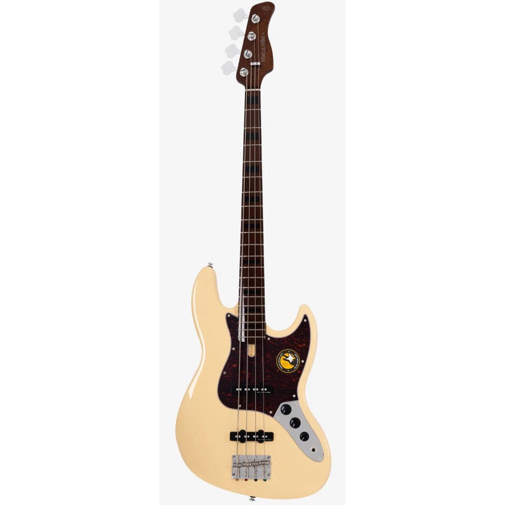 sire bass guitars vintage white sire marcus miller v5 alder 4-string bass guitar #color_vintage-white