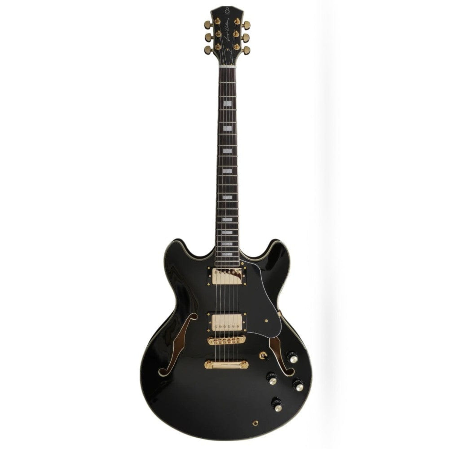 sire electric guitars black sire larry carlton h7 6 string electric guitar #color_black
