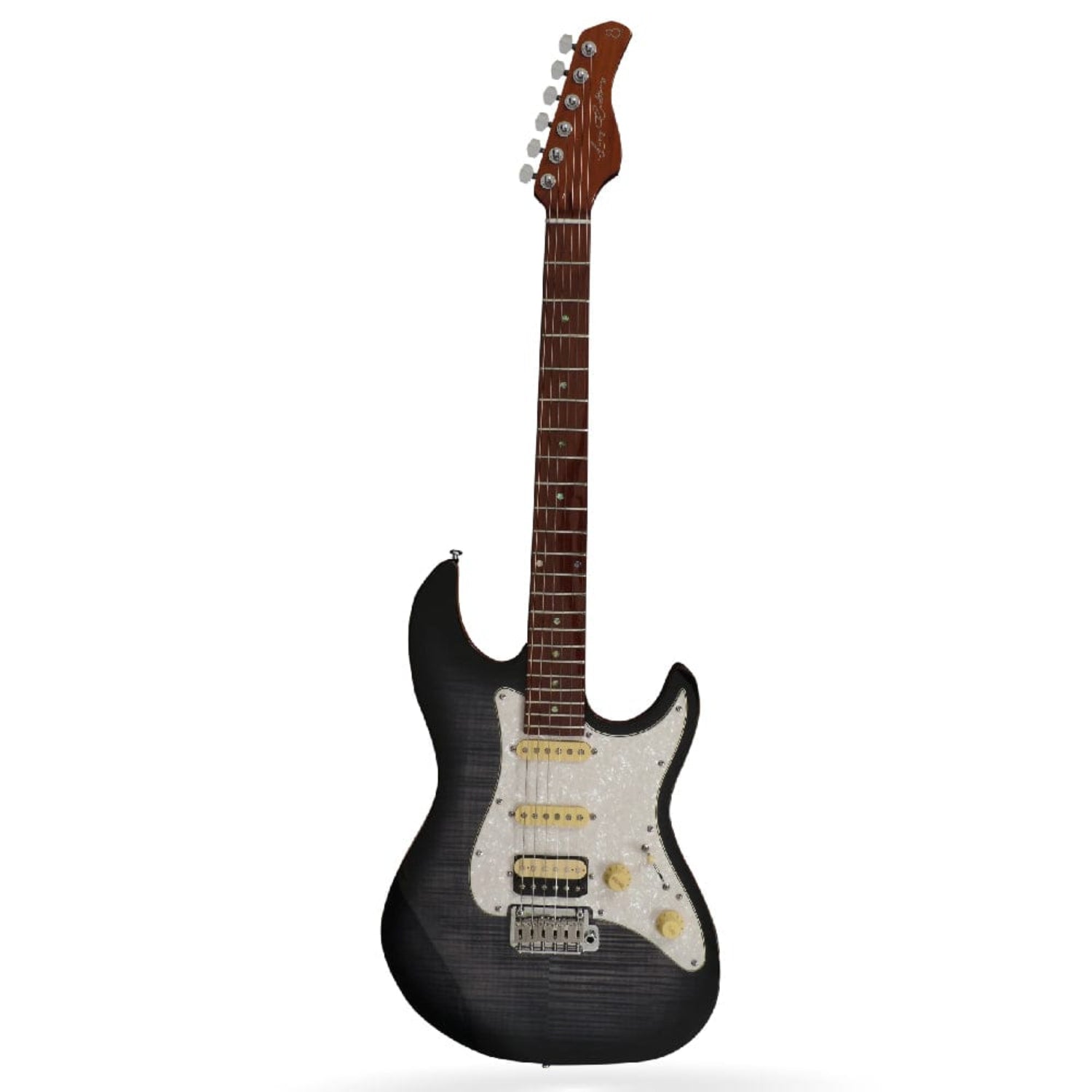 sire electric guitars transparent black sire larry carlton s7 fm 6 string electric guitar #color_transparent-black