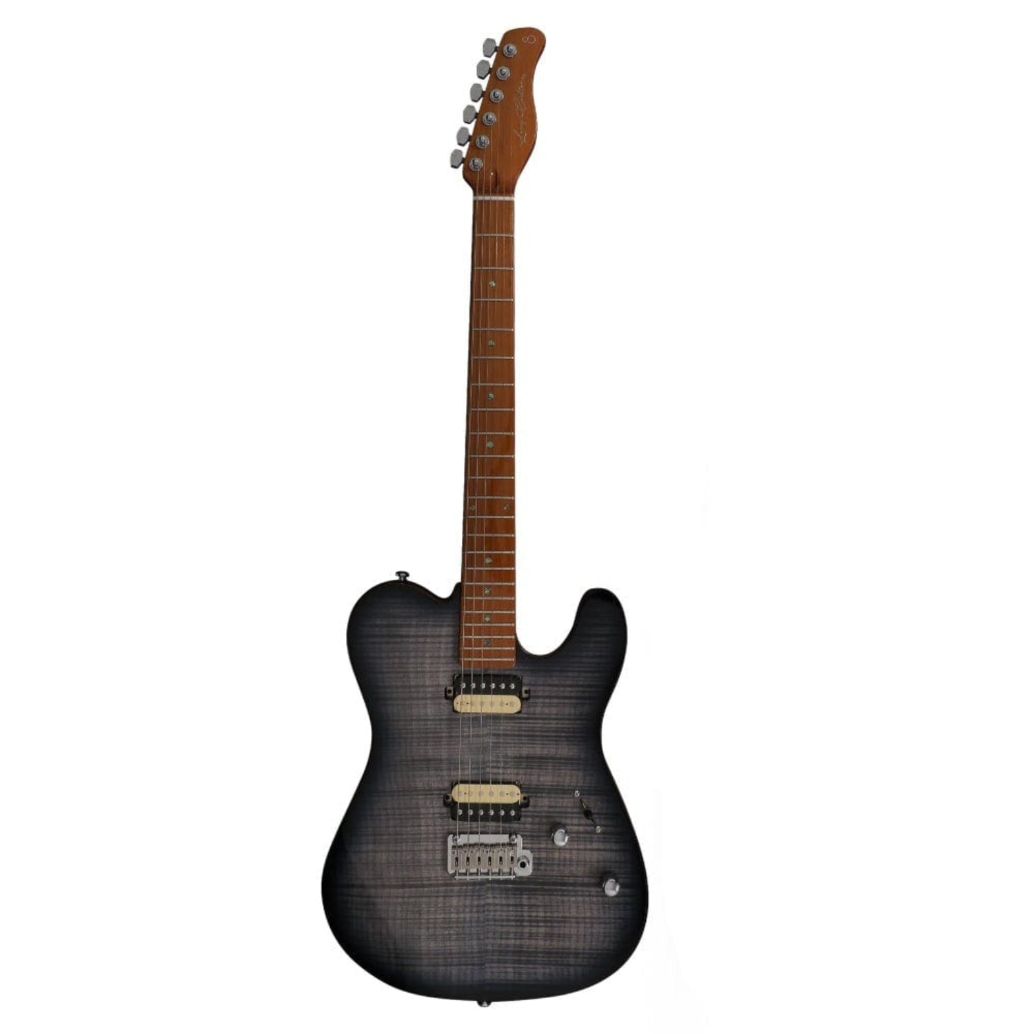 sire electric guitars transparent black sire larry carlton t7 fm 6 string electric guitar #color_transparent-black