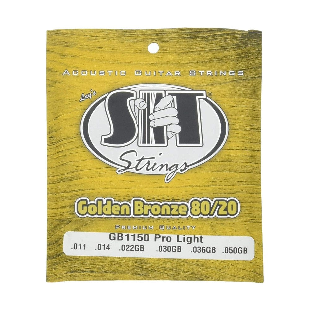 sit acoustic guitar strings sit strings gb1150 pro light golden bronze 80/20 acoustic guitar strings