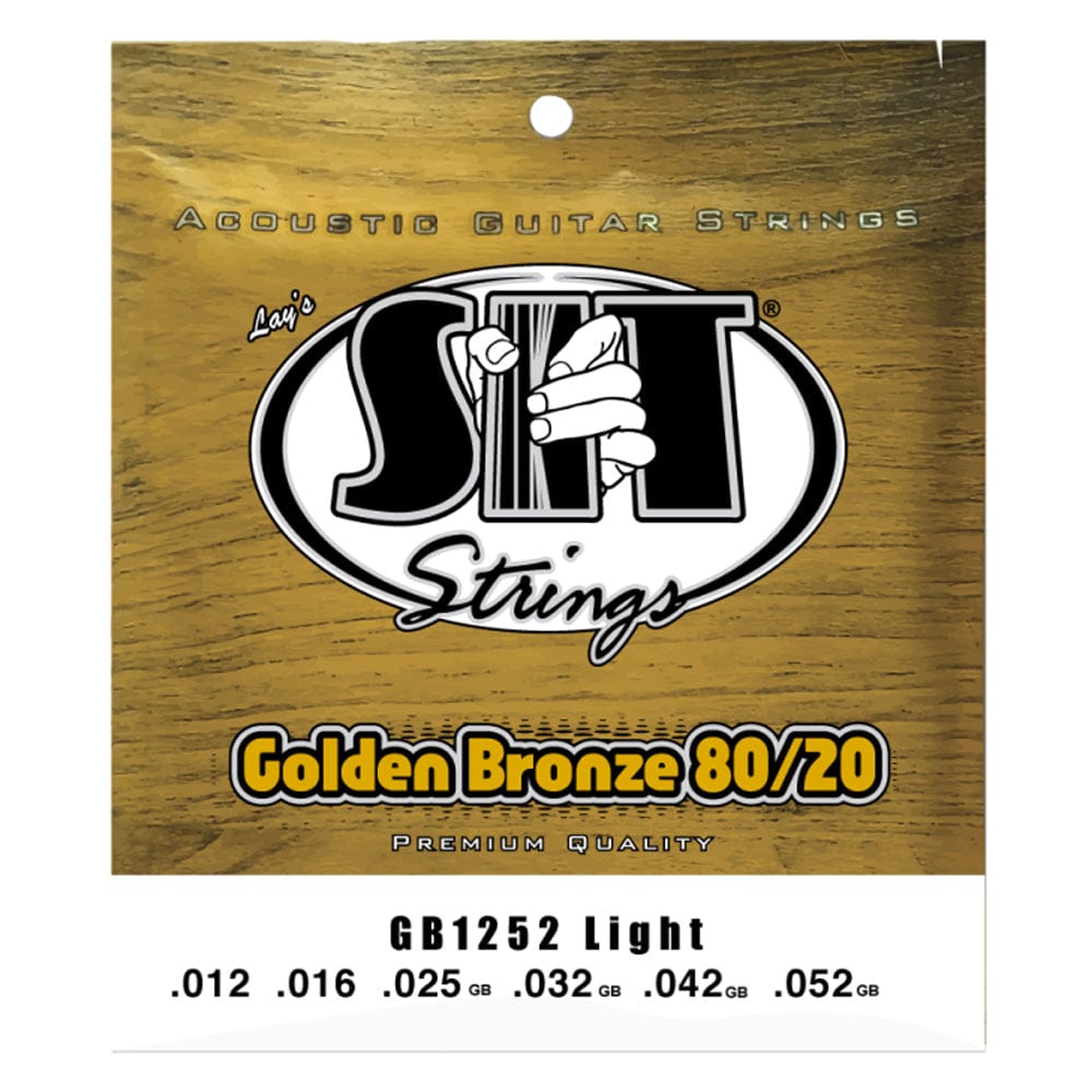 sit acoustic guitar strings sit strings gb1252 light golden bronze 80/20 acoustic guitar strings
