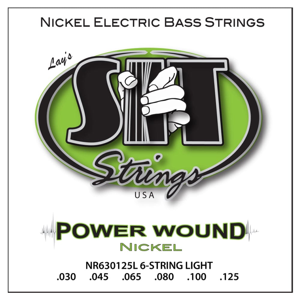 sit bass guitar strings sit strings nr630125l light power wound 6-string nickel bass guitar strings