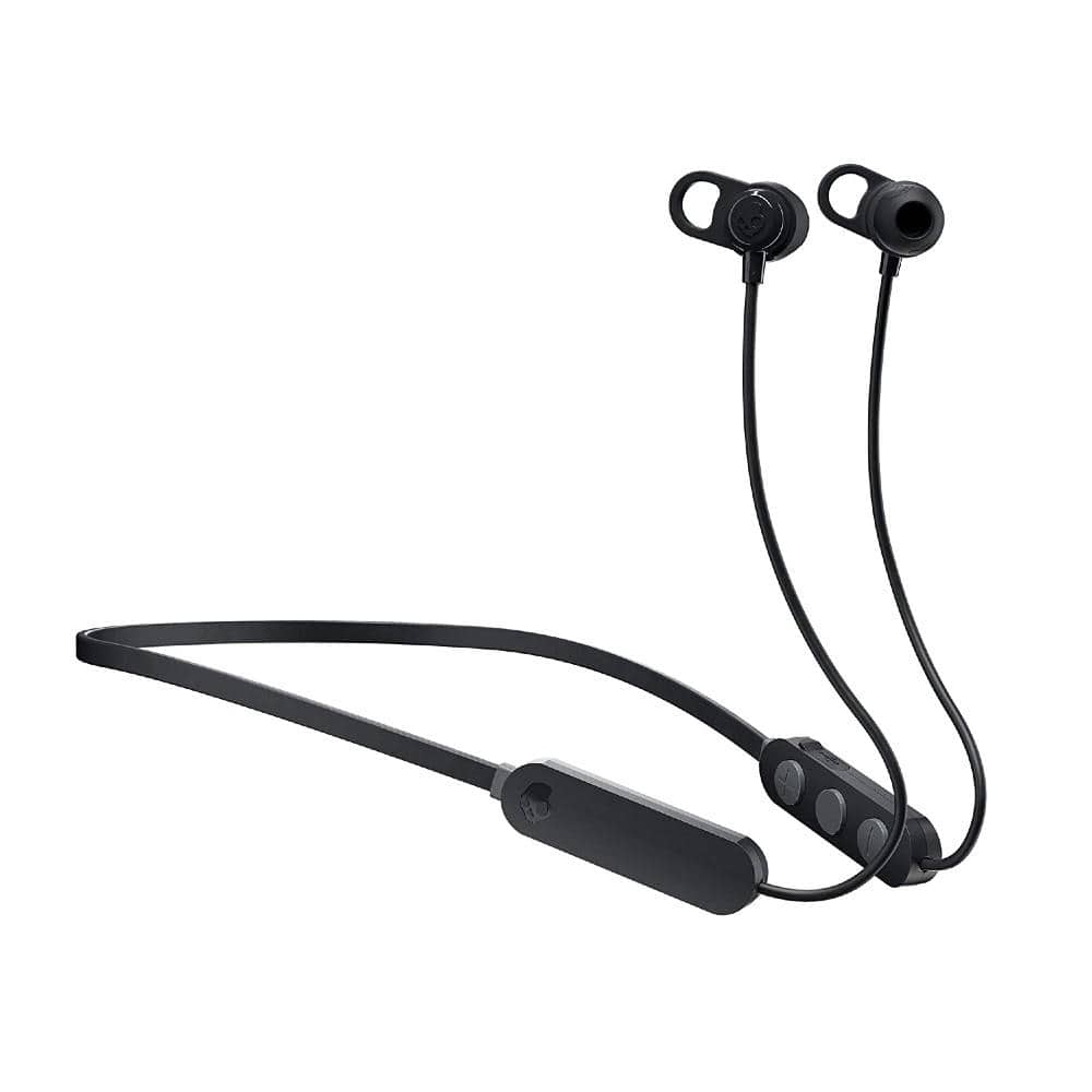 skullcandy in-ear neckband headphones black skullcandy jib plus wireless in-ear earphone with mic - black #color_black