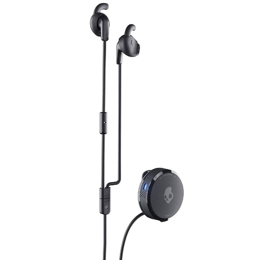 skullcandy in-ear neckband headphones black skullcandy vert wireless in-ear earphone with mic - black