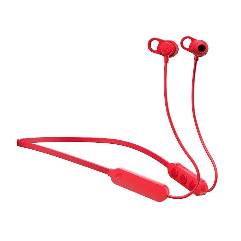 skullcandy in-ear neckband headphones red/black skullcandy jib plus wireless in-ear earphone with mic - black #color_red-black