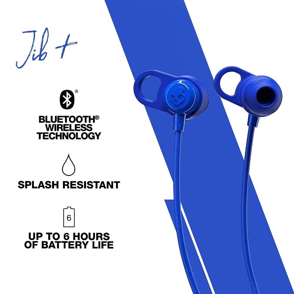 skullcandy in-ear neckband headphones skullcandy jib plus wireless in-ear earphone with mic - black
