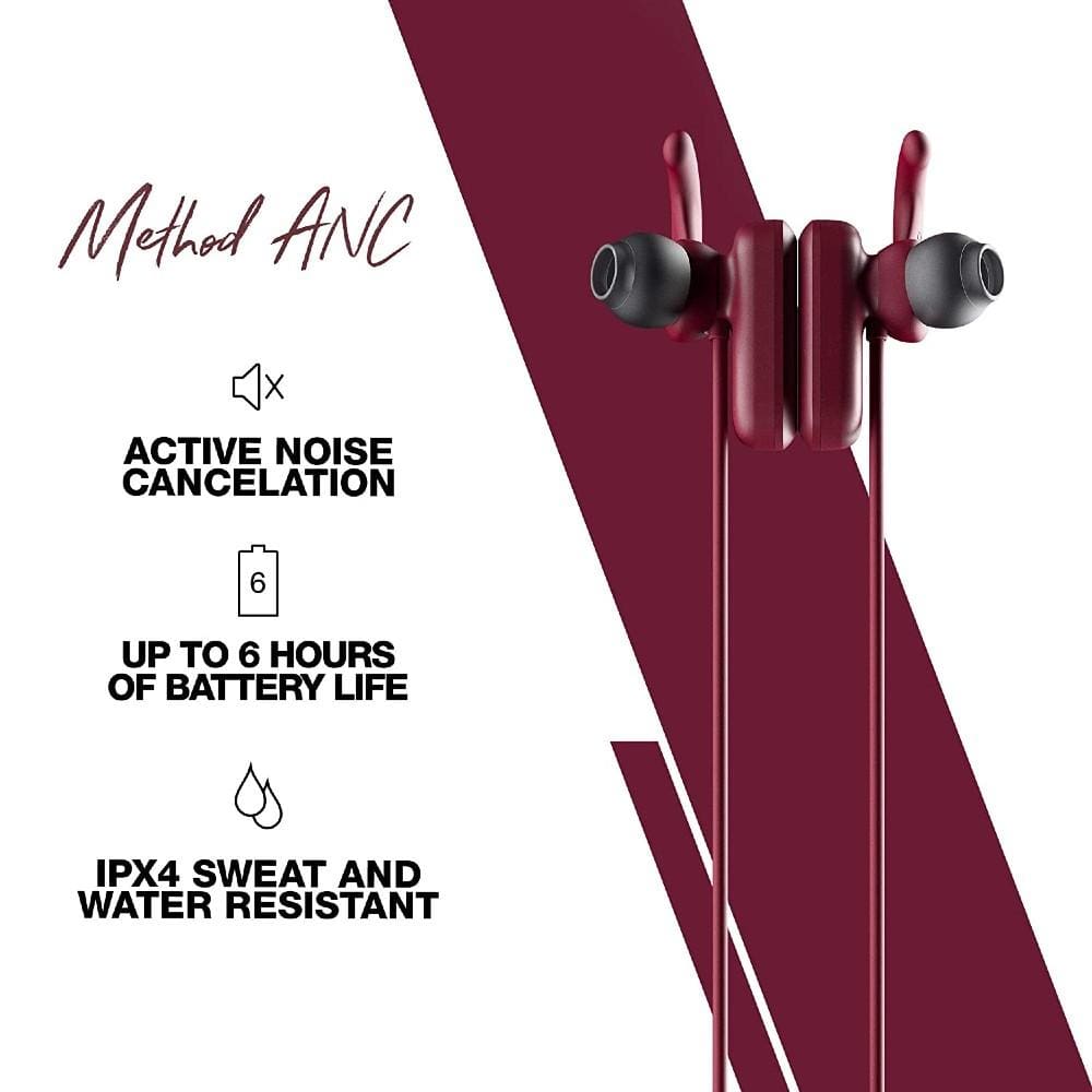 skullcandy in-ear neckband headphones skullcandy method active noise cancellation wireless earphone