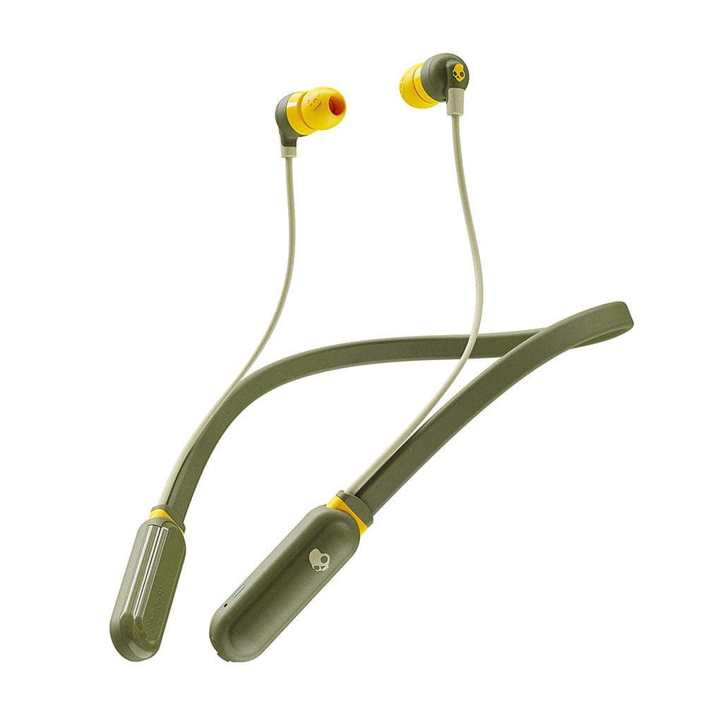 skullcandy in-ear wired headphones moss olive yellow skullcandy inkd plus wireless in-ear earphone with mic